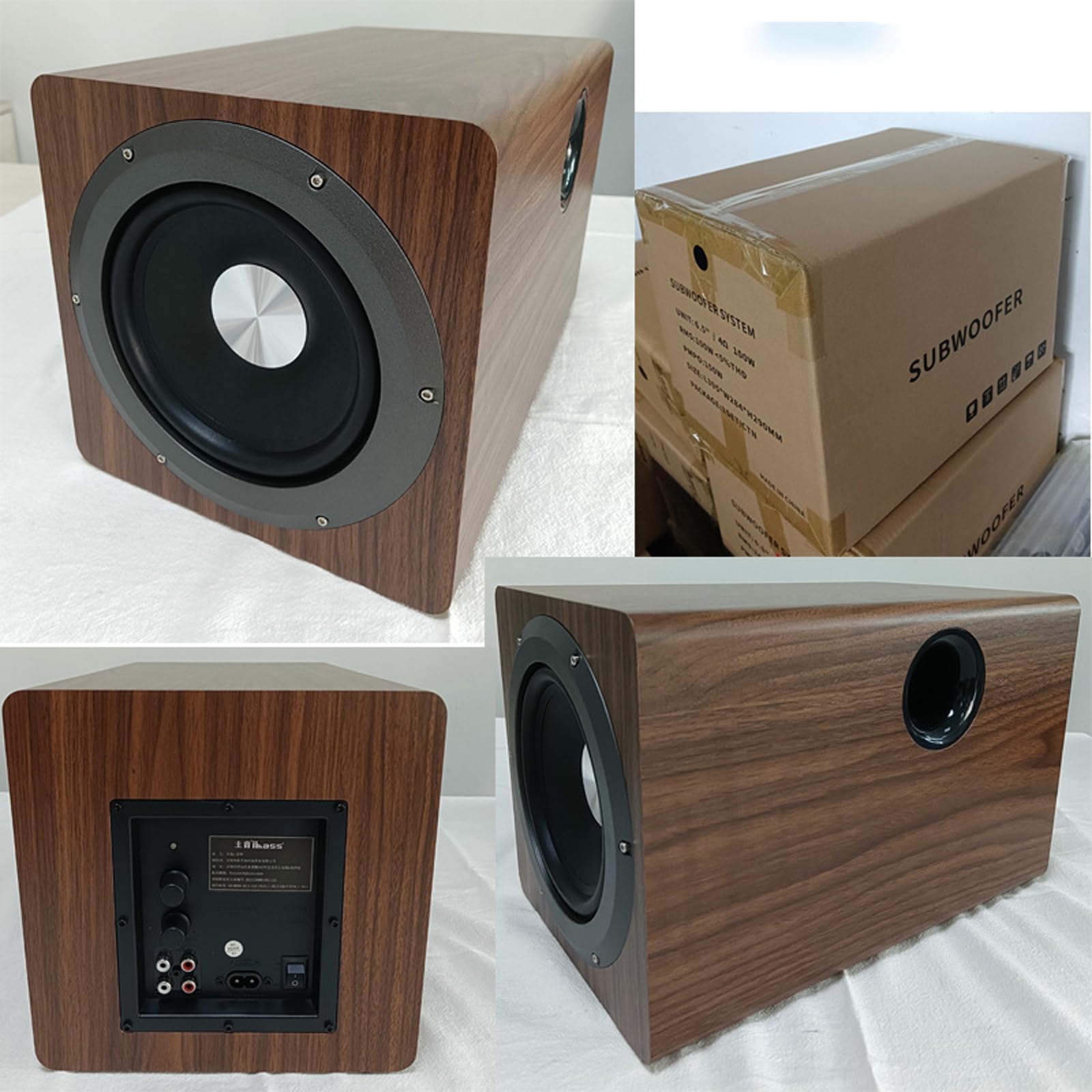 Subwoofer amplificato Home Theater, altoparlanti HiFi da 100 W in legno da 100 W per TV, telefoni cellulari, computer, ideale per migliorare l'audio