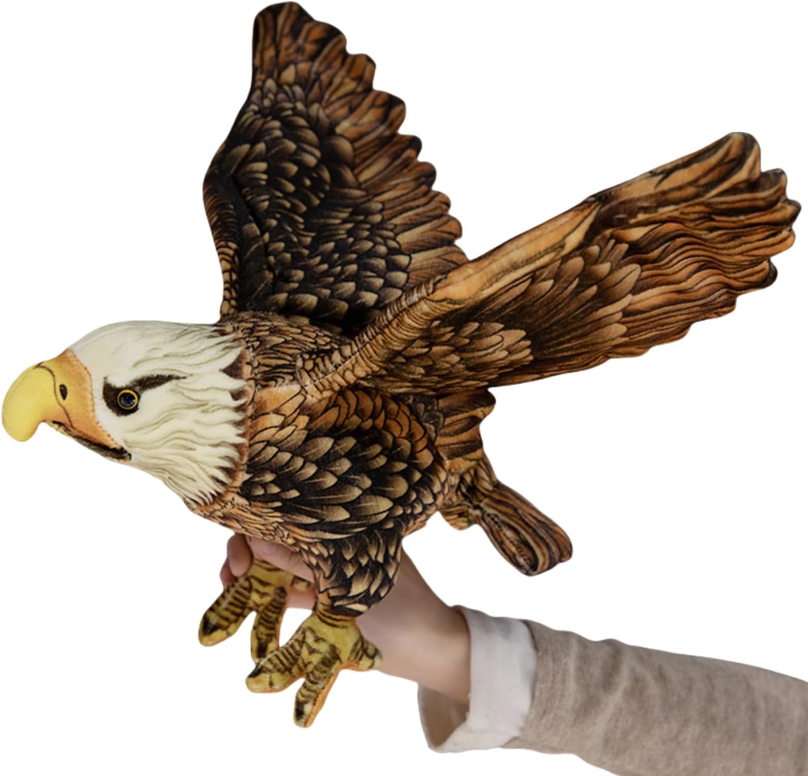 POPOTATO Realistic Eagle Plush - 11.8'' Spread Wings Stuffed Animal - Cute Ba...
