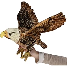 Realistic Eagle Plush - 11.8 Spread Wings Stuffed Animal - Cute Bald Eagle Pillow Plushie