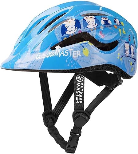 OutdoorMaster Casco de bicicleta para niños pequeños de 5 años en adelante, protección contra impactos y absorción de golpes, ventilado, ajuste de