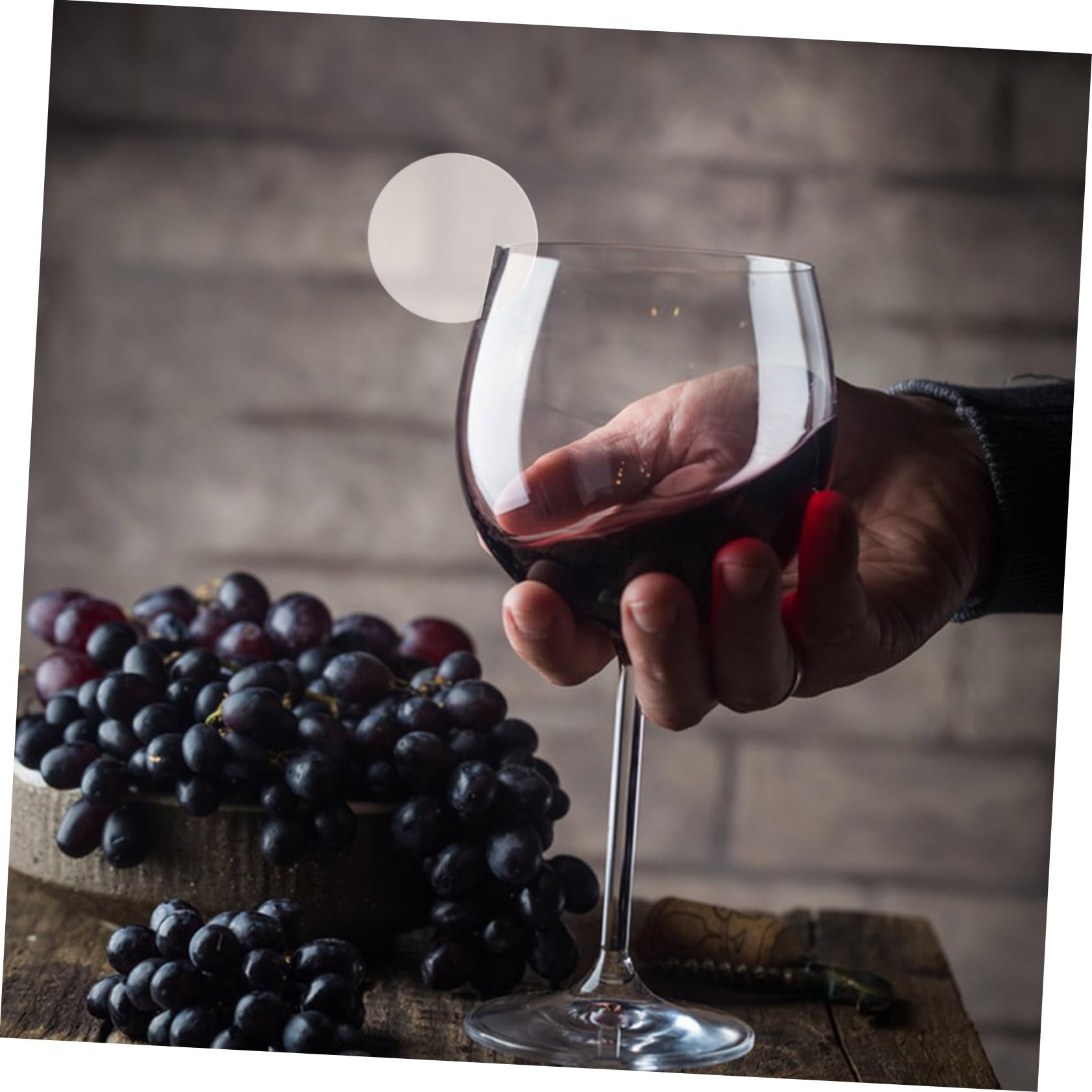 60pezzi Segnabicchieri in Acrilico Ciondoli Forma di Bicchiere da Vino Segnabicchieri Rotondi Ciondoli Fai da Te per Bicchieri da Vino Decorazioni per Bevande Accessori per Feste