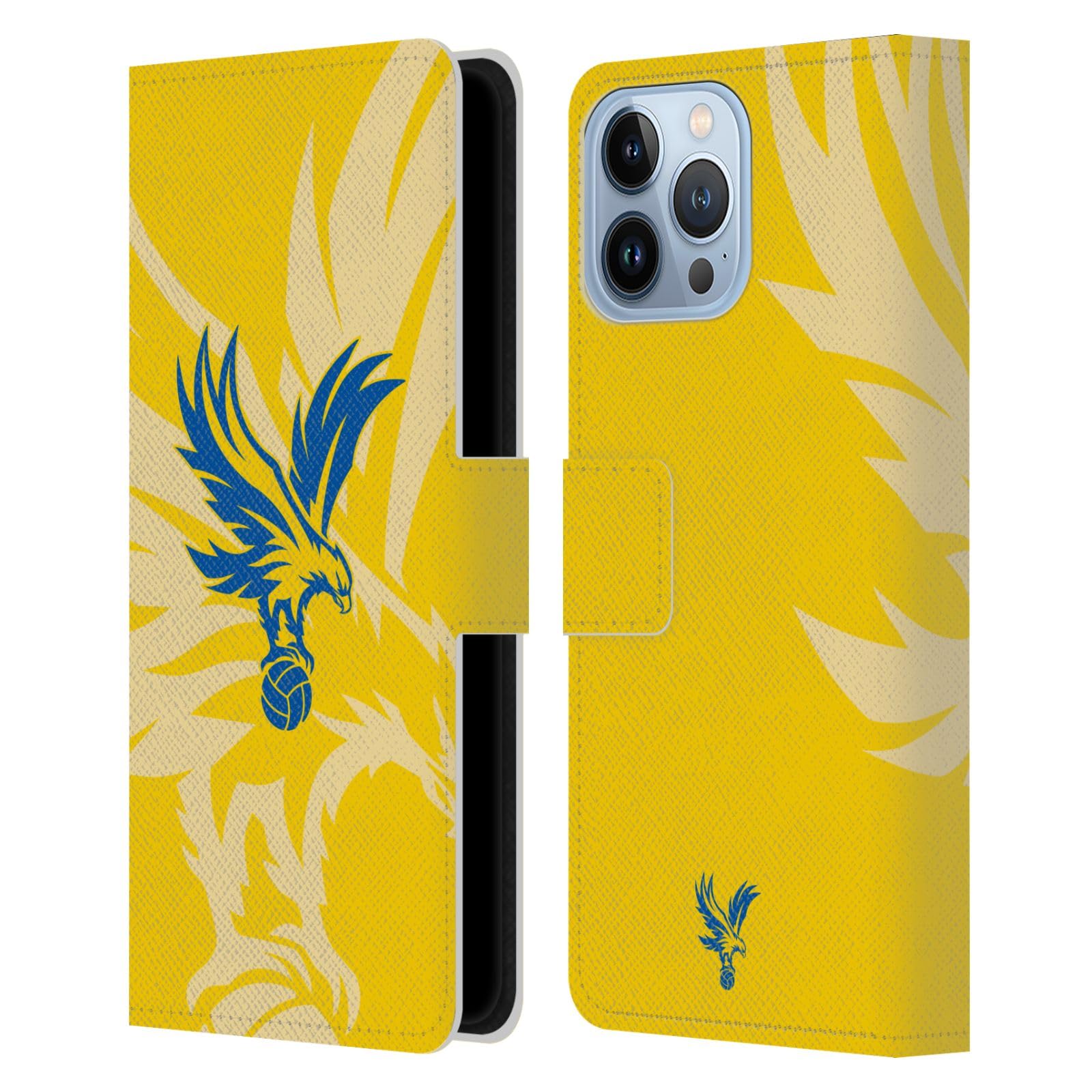 Head Case Designs Officially Licensed Crystal Palace FC Away 2024/25 Crest Kit Leather Wallet Case Compatible With Apple iPhone 13 Pro Max