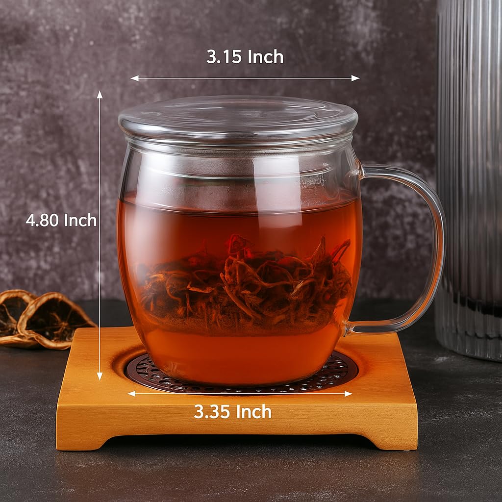 Portable Glass Tea Infuser Bottle Travel Tea Mug with Infuser Tumbler for Blooming Tea Balls Double Wall Borosilicate Portable Tea Cup: c9