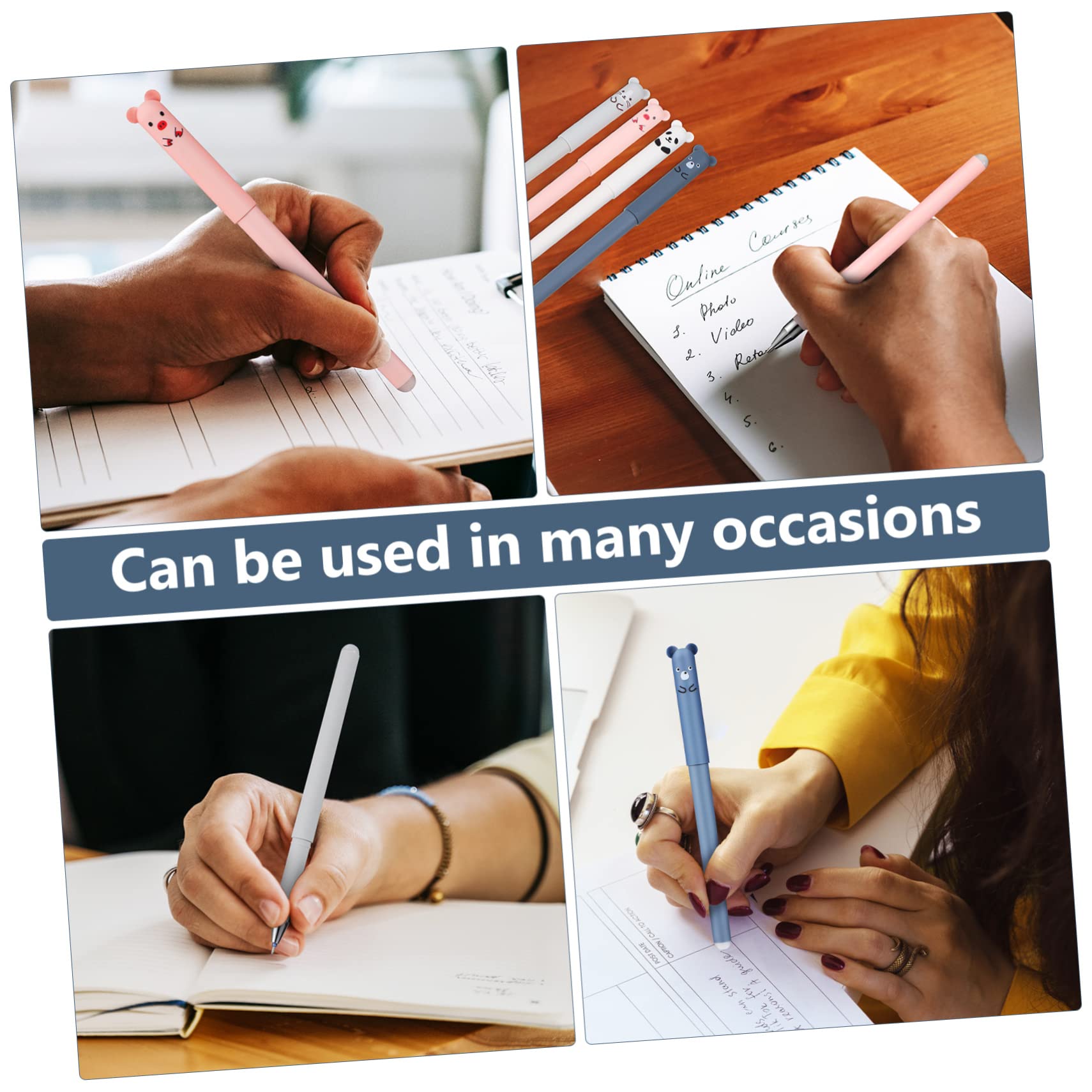 Lurrose Stylo Effaçable Animaux 40 Pièces Stylo à Bille Effaçable s Marqueurs s Fournitures De Papeterie Pour Étudiants s De Signature Mignons Pour Étudiant