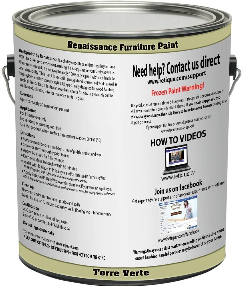 Gеt Sресіаl Prісе Retique It Chalk Furniture Paint by Renaissance DIY, Gallon, 36 Terre Verte