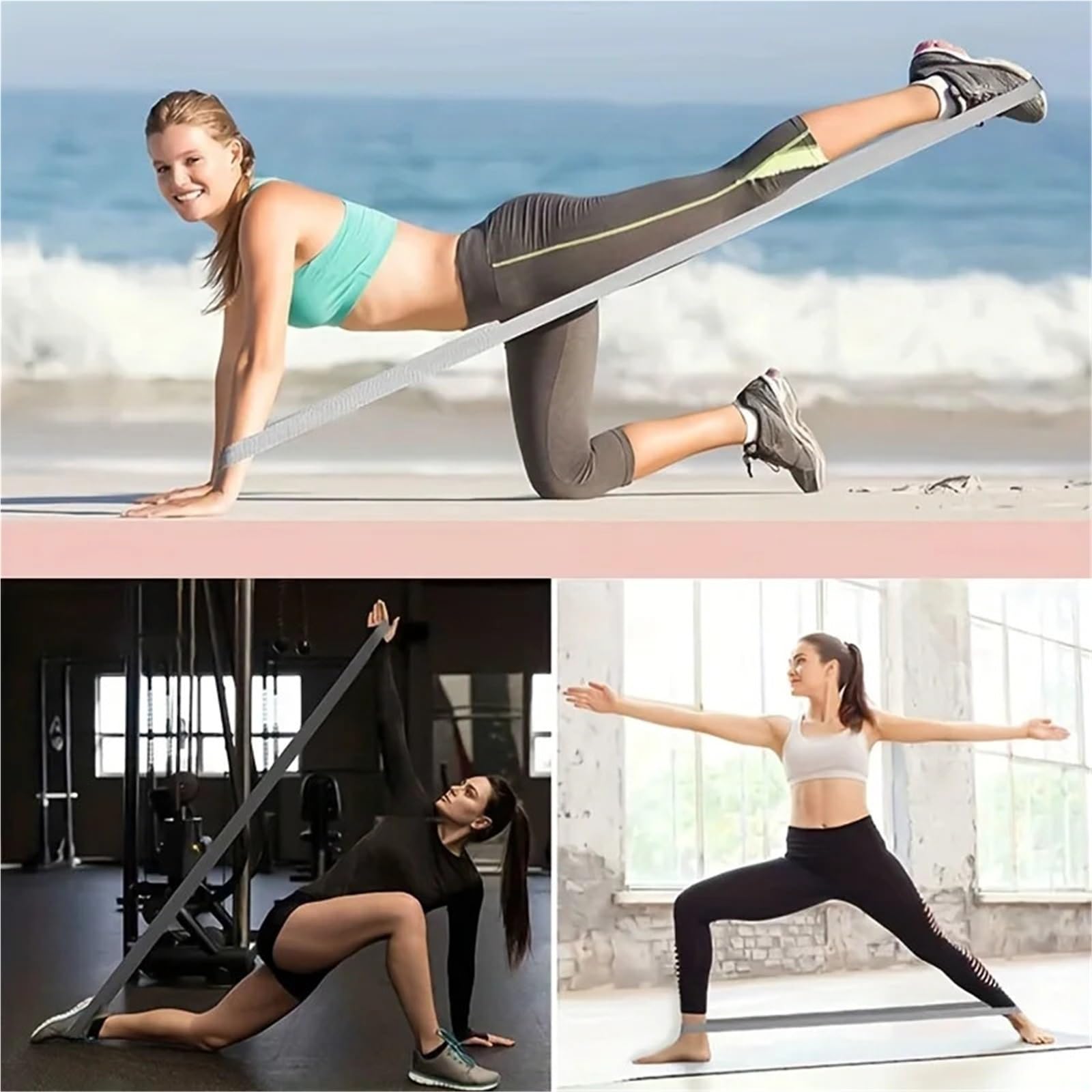 Gomas Elasticas Musculacion 3 Piezas Banda De Tensión Tejida Larga | Entrenamiento de dominadas elásticas de resistencia física