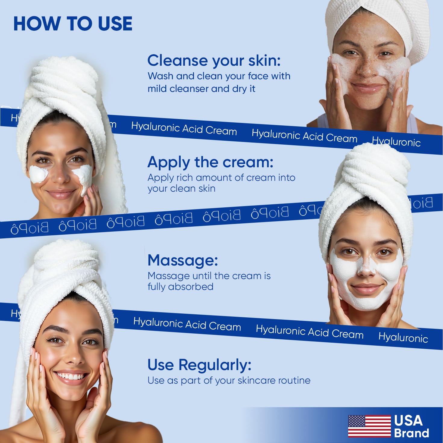 Hyaluronic Acid Face Moisturizer with Hyaluronic Acid – 50 ml Hydrating Cream for Face, Restores Natural Moisture, Reduces Wrinkles & Firming, – Made in USA