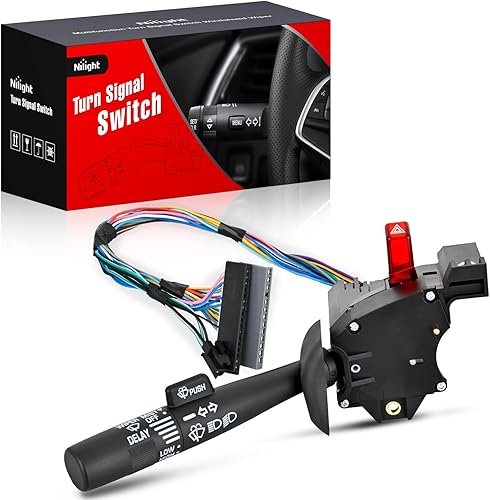 Nilight Interruptor de Señal de Giro Compatible con 1995 1996 1997 1998 1999 Chevy C1500 K1500 Pickup Tahoe GMC C1500 K1500 Pickup Yukon 1995-2000