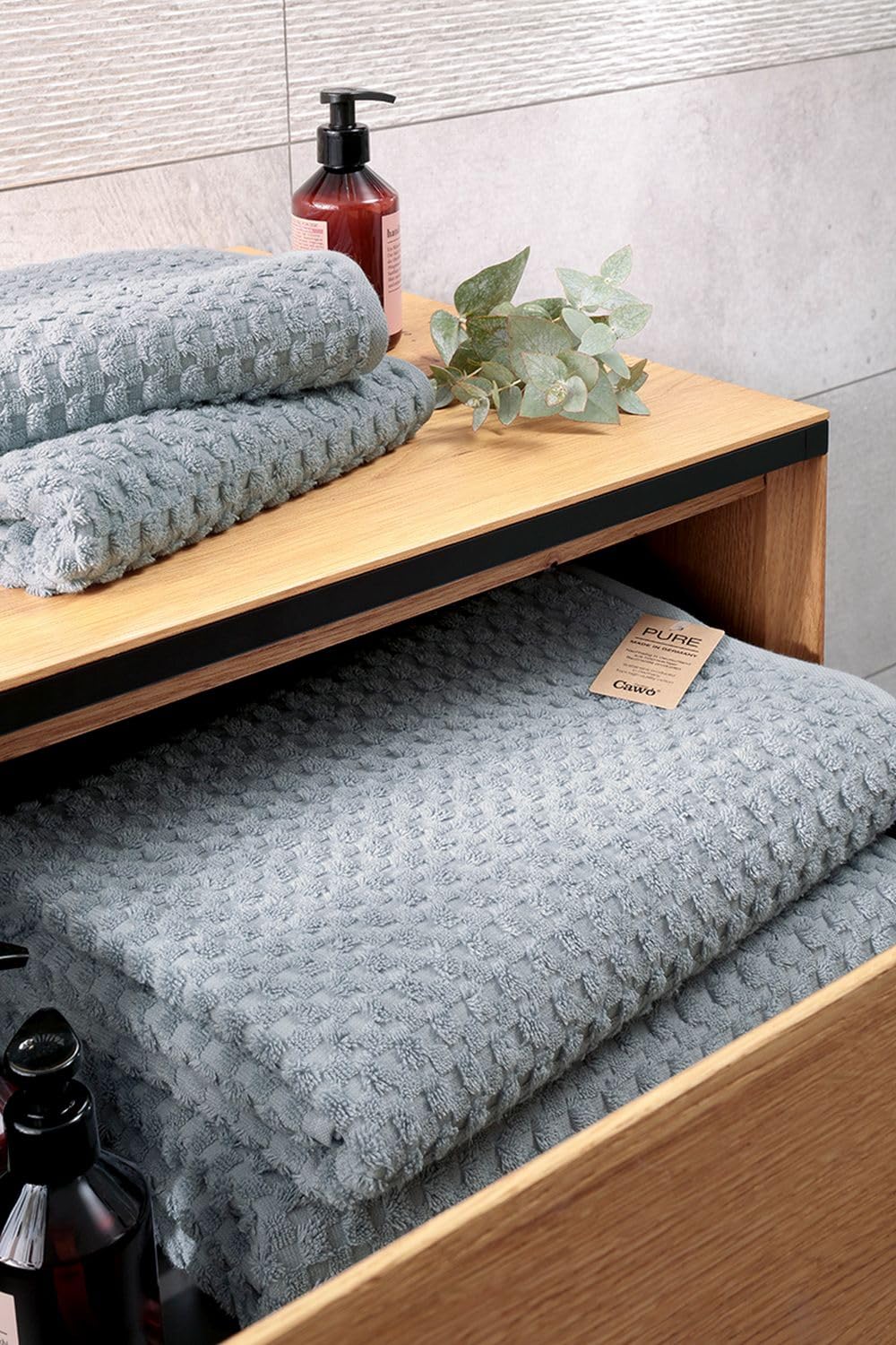 Cawö Duschtuch Pure Elements (sturmblau)