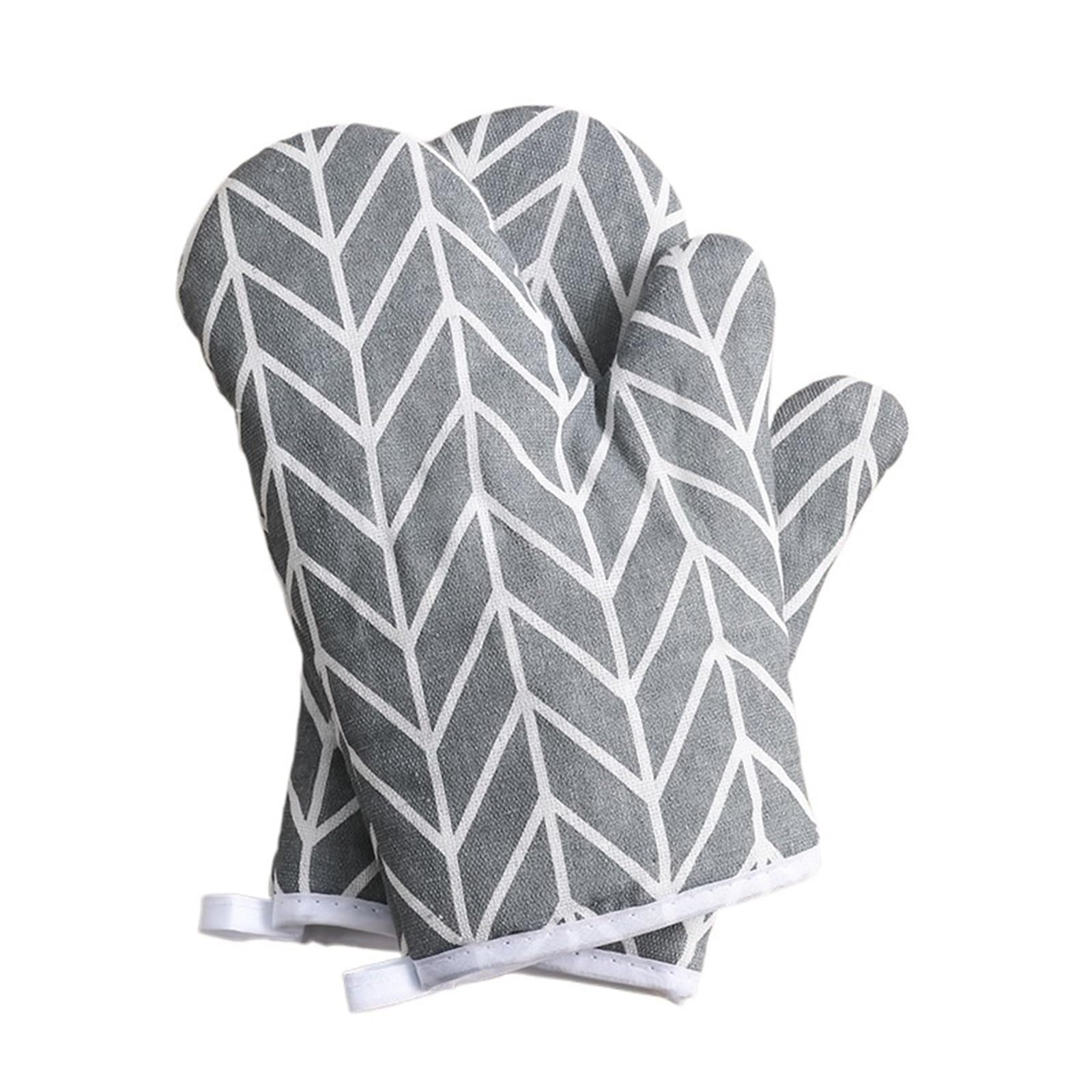 1 Pair Heat-insulating Gloves, Anti-scald Microwave, High Temperature Resistant Kitchen Baking Oven For Cooking & Baking(Grey)