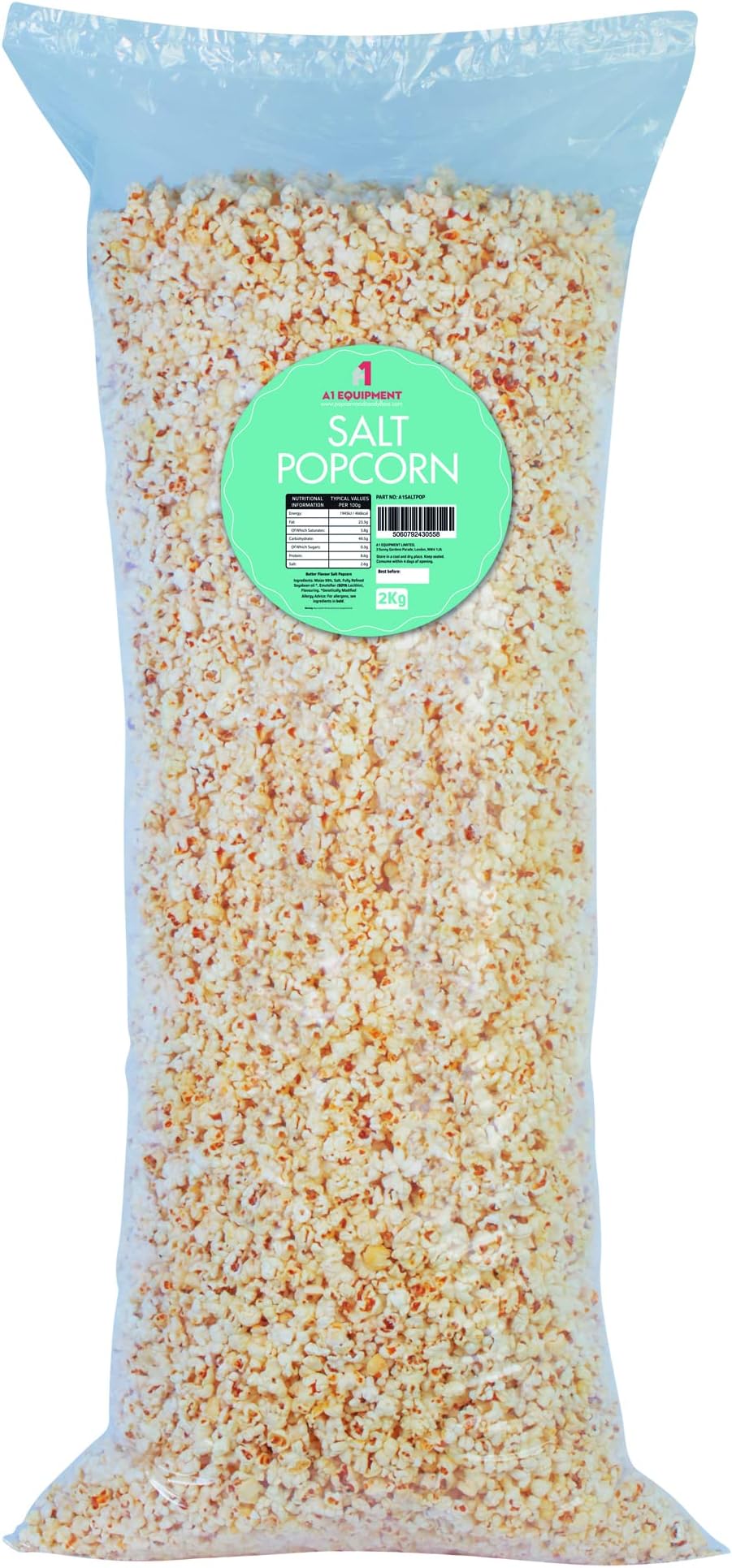 Bulk Pre-Made Salt Popcorn Bag 2kg