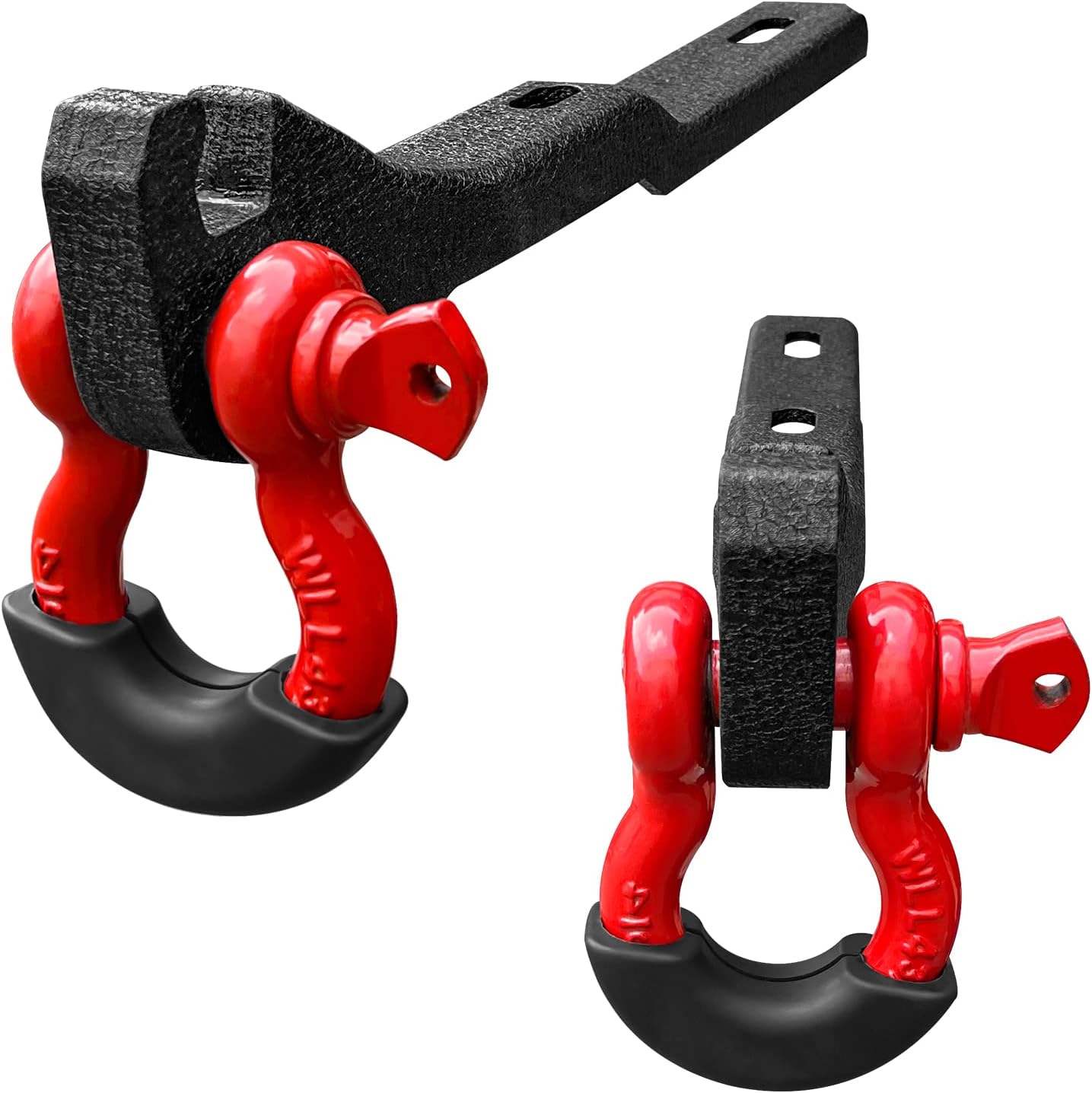 BESTZHEYU 2PCS Front Tow Hook Mounting Bracket with 3/4" D Ring Shackle Replacement for 2017 2018 2019 2020 2021 Nissan Titan