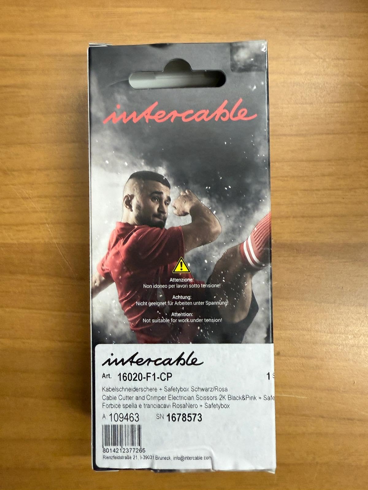 INTERCABLE FORBICE PROFESSIONALE DA ELETTRICISTA F1 16020 SERIE LIMITATA SQUADRA CALCIO PALERMO ROSA NERO16020-F1-CP