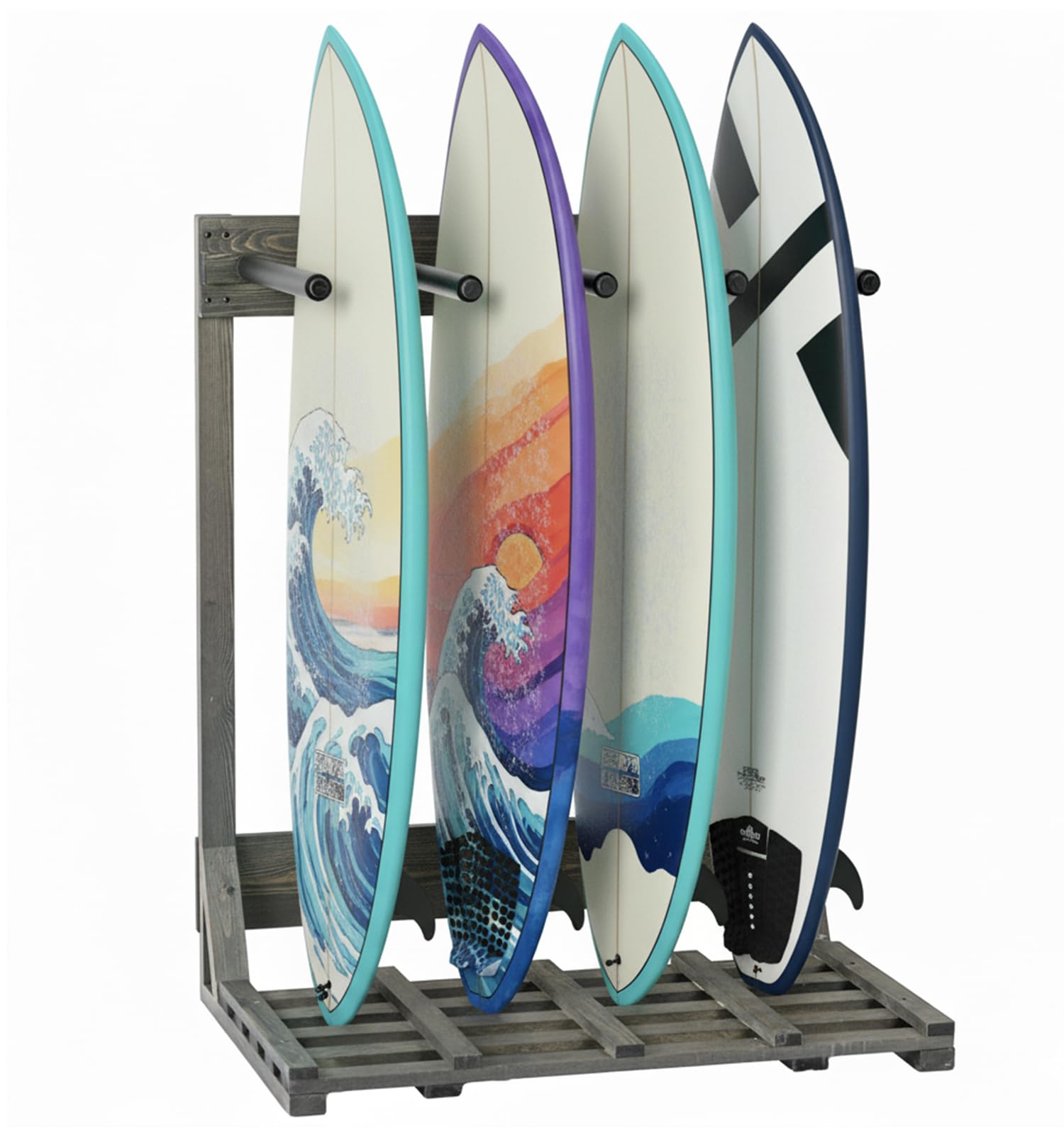 Amazon.com: MyGift Vertical Surfboard Storage Rack, 4-Ft Weathered