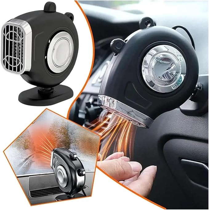 Calefactor Eléctrico Portátil para Auto 12V con Rotación 360° y Protección miniatura 7