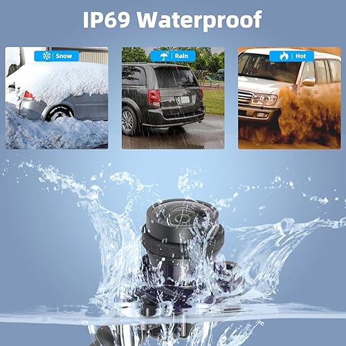 Miniatura 7 de Reemplazo de cámara de respaldo de visión trasera compatible con Chrysler Town&Country 2011-2016, Dodge Grand Caravan 2011-2020 reemplaza # 4672639AA