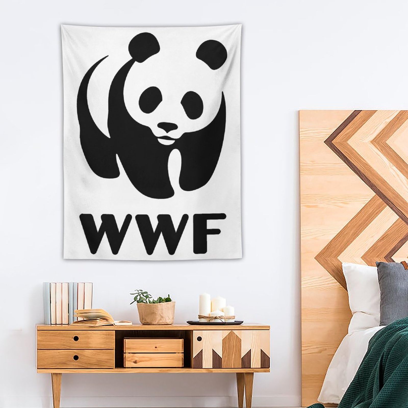 Amazon.co.jp: タペストリー パンダ WWF 動物 壁掛け 壁飾り 装飾布 家