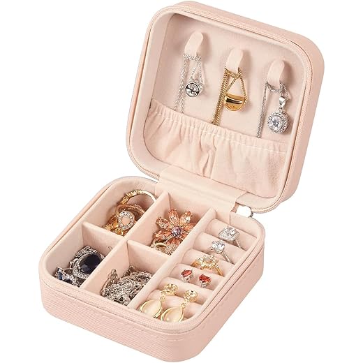 Ballotte Jewellery Organiser Portable Storage Box Pink
