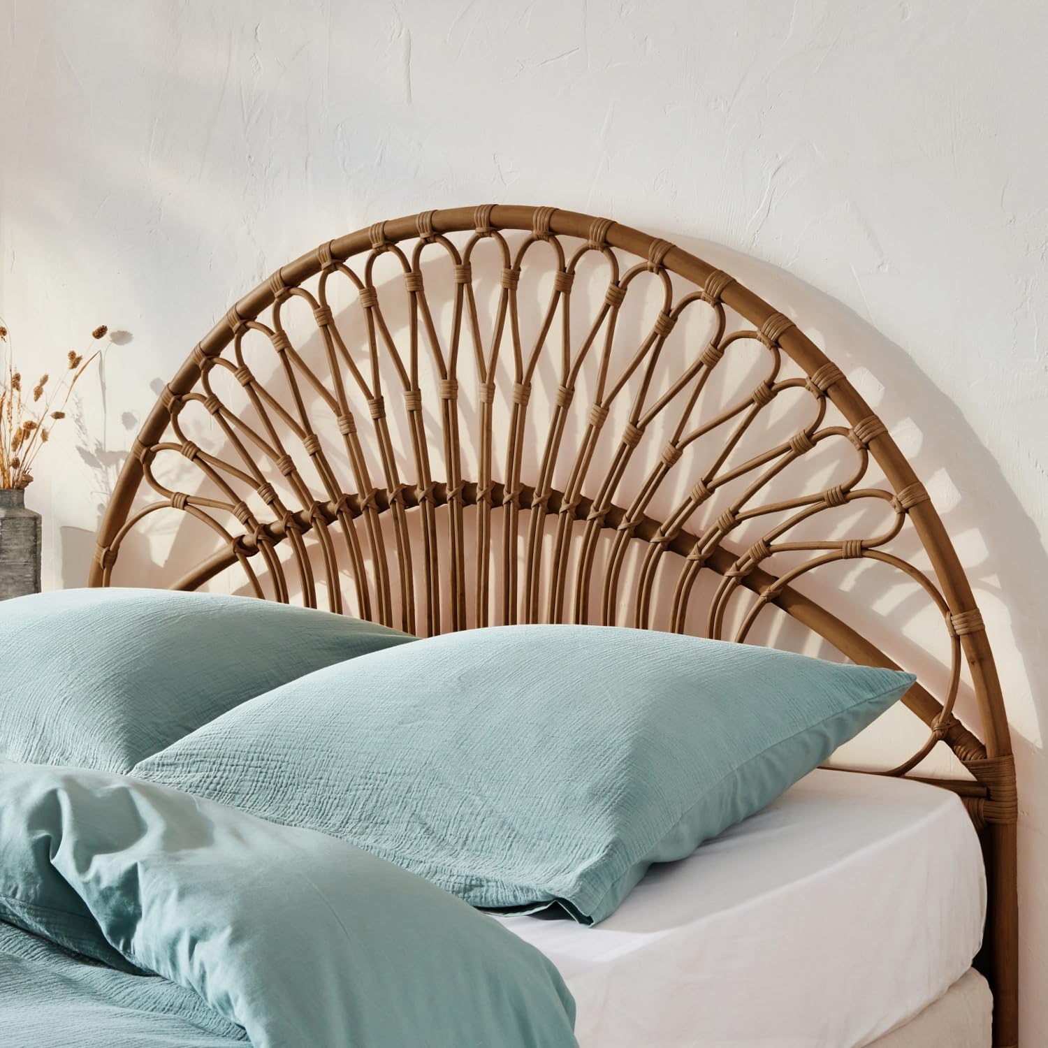 Testiera in rattan bohémien 90 cm