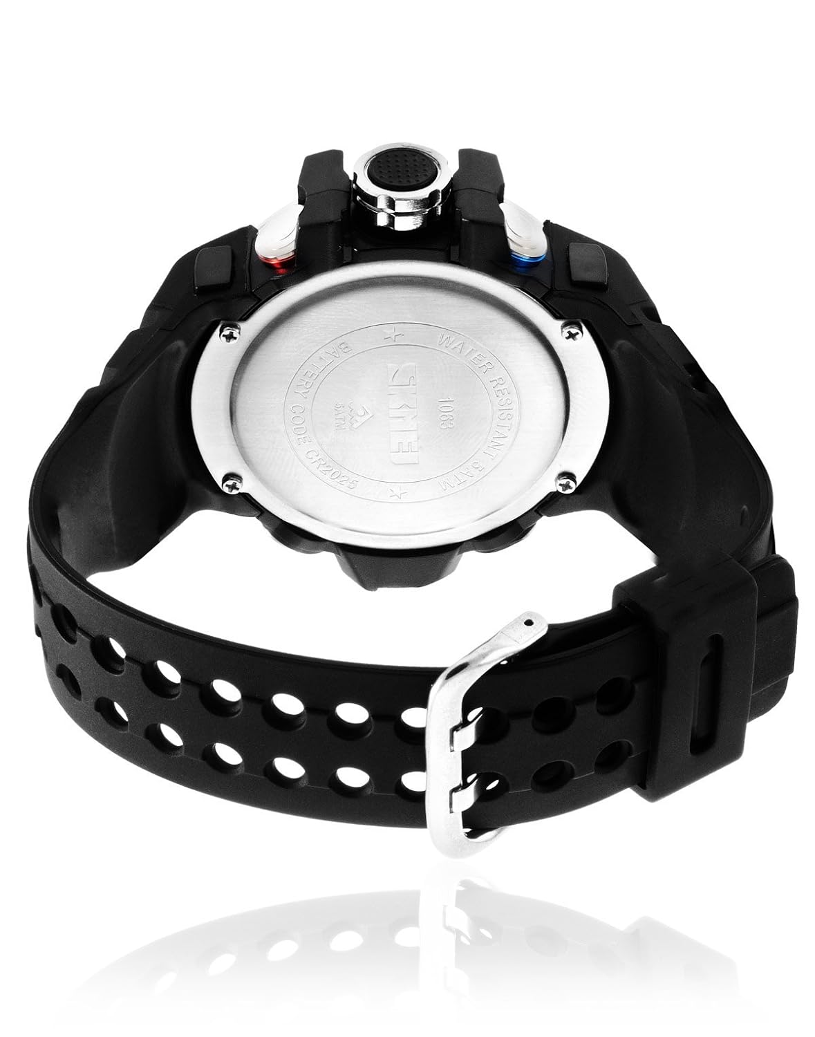 SKMEI AD1063 Analog-Digital Watch back view