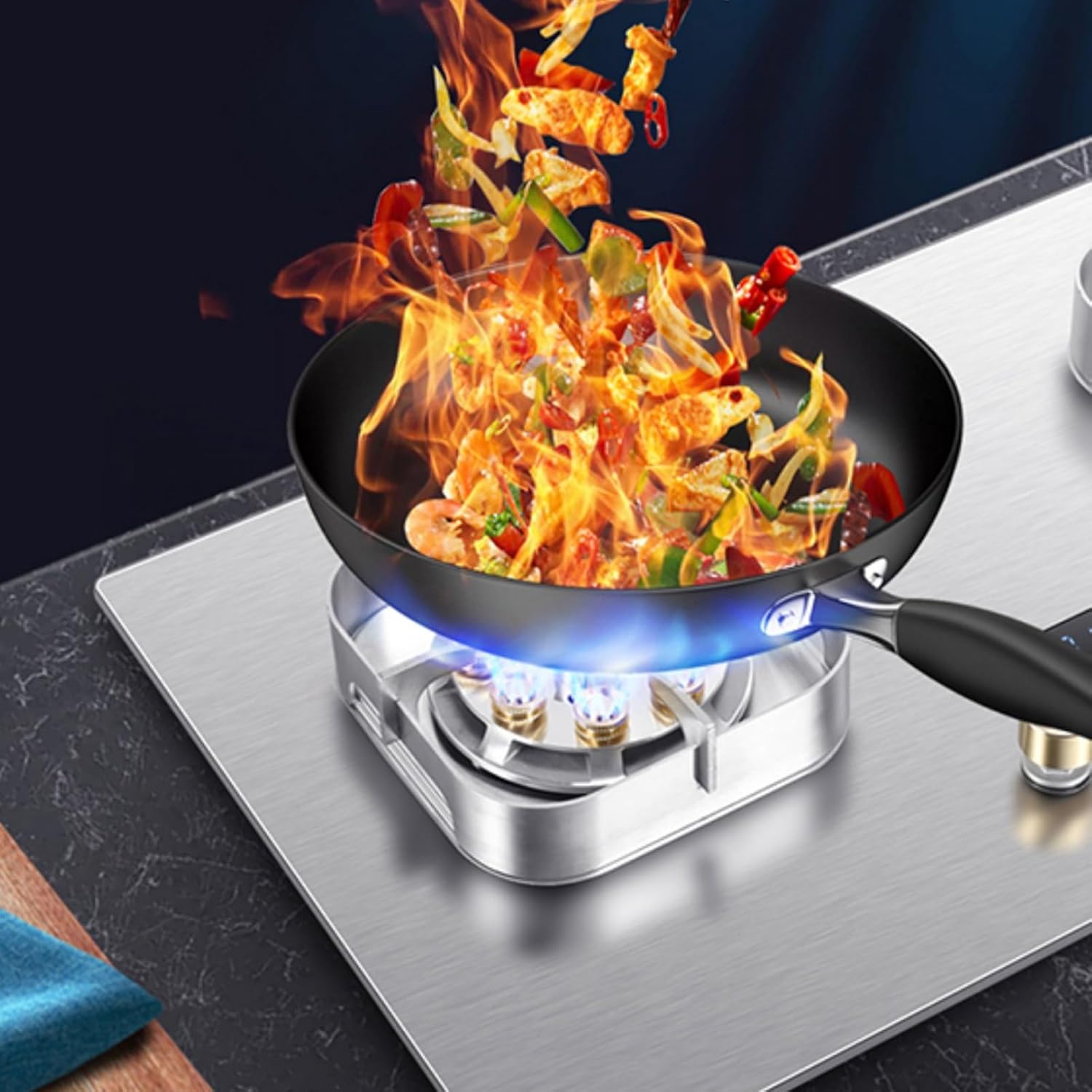 Propane Stove,Double Burner Portable Propane Stove,Stainless Steel Gas Cooktop Maximum 17060BTU Suitable for Kitchen RV and Apartments (Color : LPG, Size : Style 4)