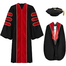 Doctoral Regalia Set with Hood and 8-Sided Tam for PhD Graduation