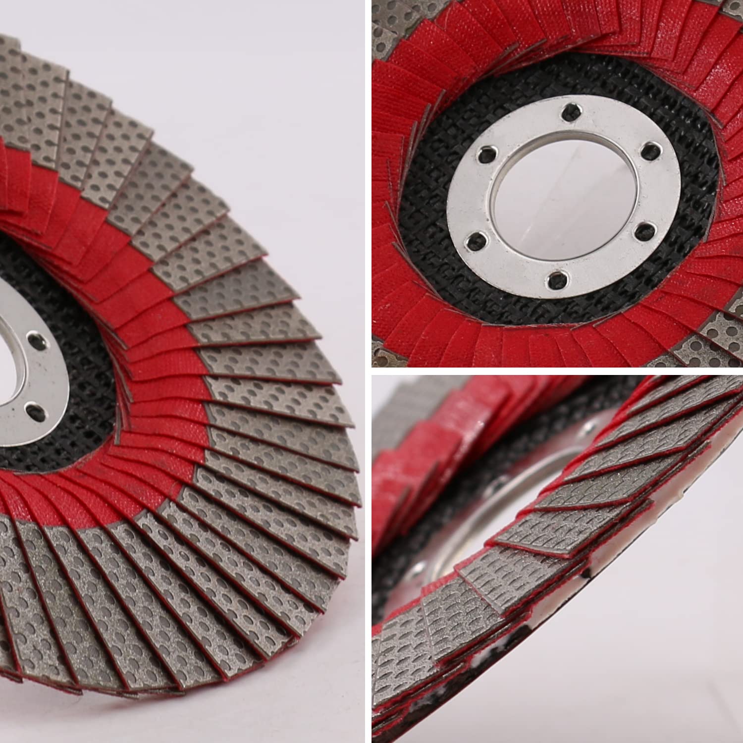 5 Inch 4pcs 60/100/200/400 Grit Grinding Wheels Flap Sanding Abrasive Disc for Angle Grinder Diamond Sanding Pad