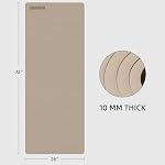 10 mm Yoga Mat 72"x26" TPE Non-Slip Exercise Mat 0.4" Thick, Easy-to-Carry Fitness Mat for Yoga, Pilates & Workout, Made with Recyclable Material, Durable, Easy to Clean