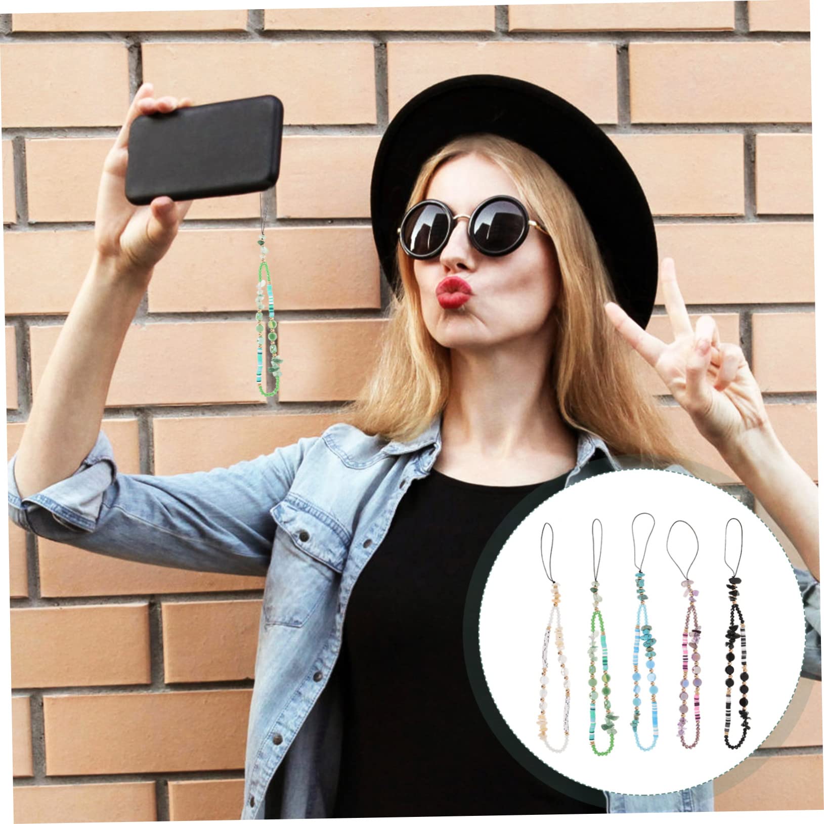 BESTonZON 25 Piezas Correas para teléfonos móviles correa de teléfono única cordones para el cuello del teléfono cordón de teléfono encantos decorativos del teléfono cadena telefonica grava