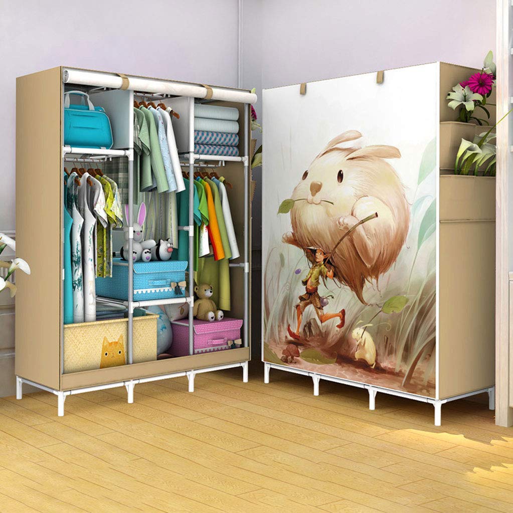 Placard suspendu vêtements armoire pliante simple penderie tissu amovible taille F