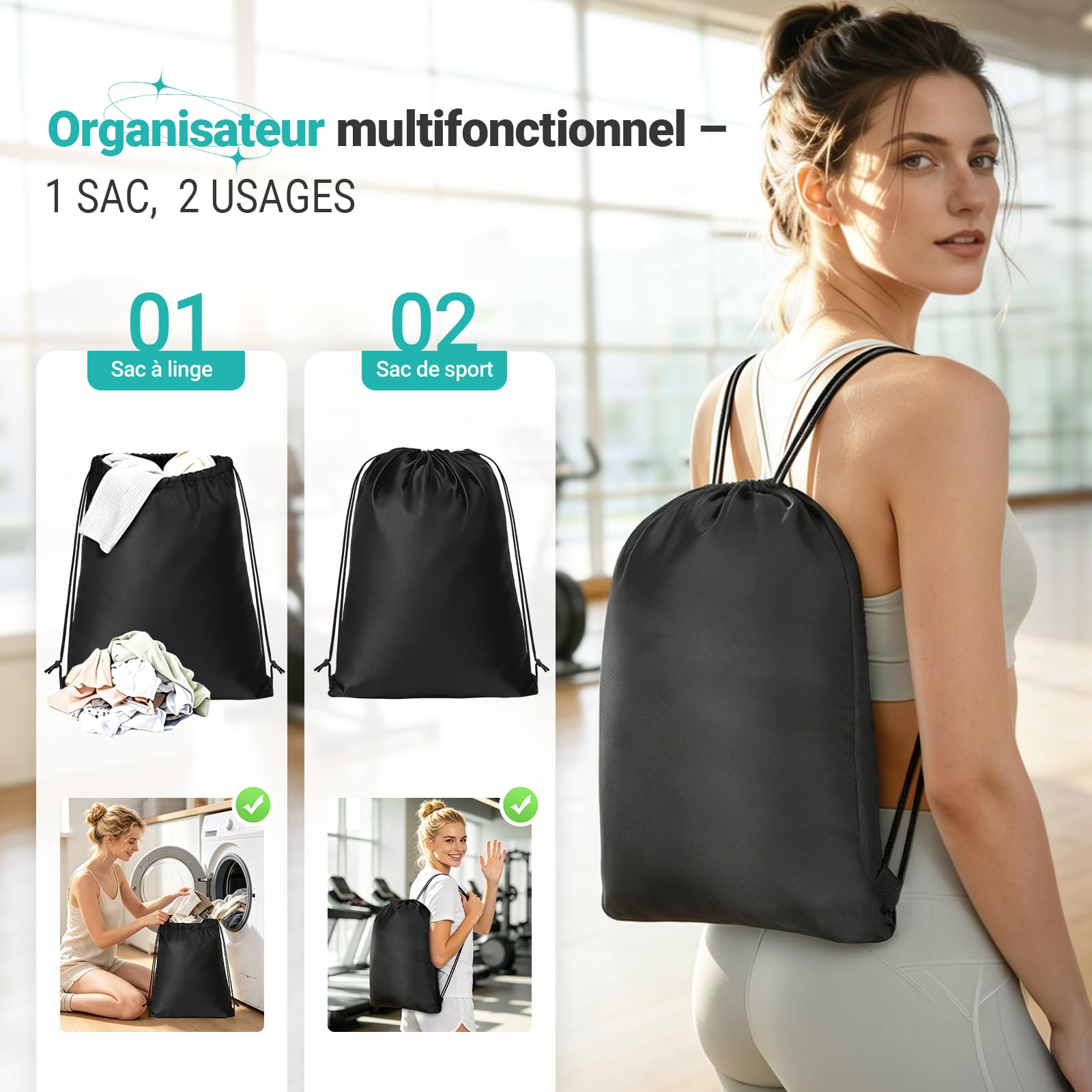 Organisateur Valise 8 Pièces – Sac de Compression Voyage en Polyester Premium, Cubes de Rangement Compressibles avec Sac de Toilette Suspendu, Sac à Chaussures et Sac à Linge, Accessoires Voyage