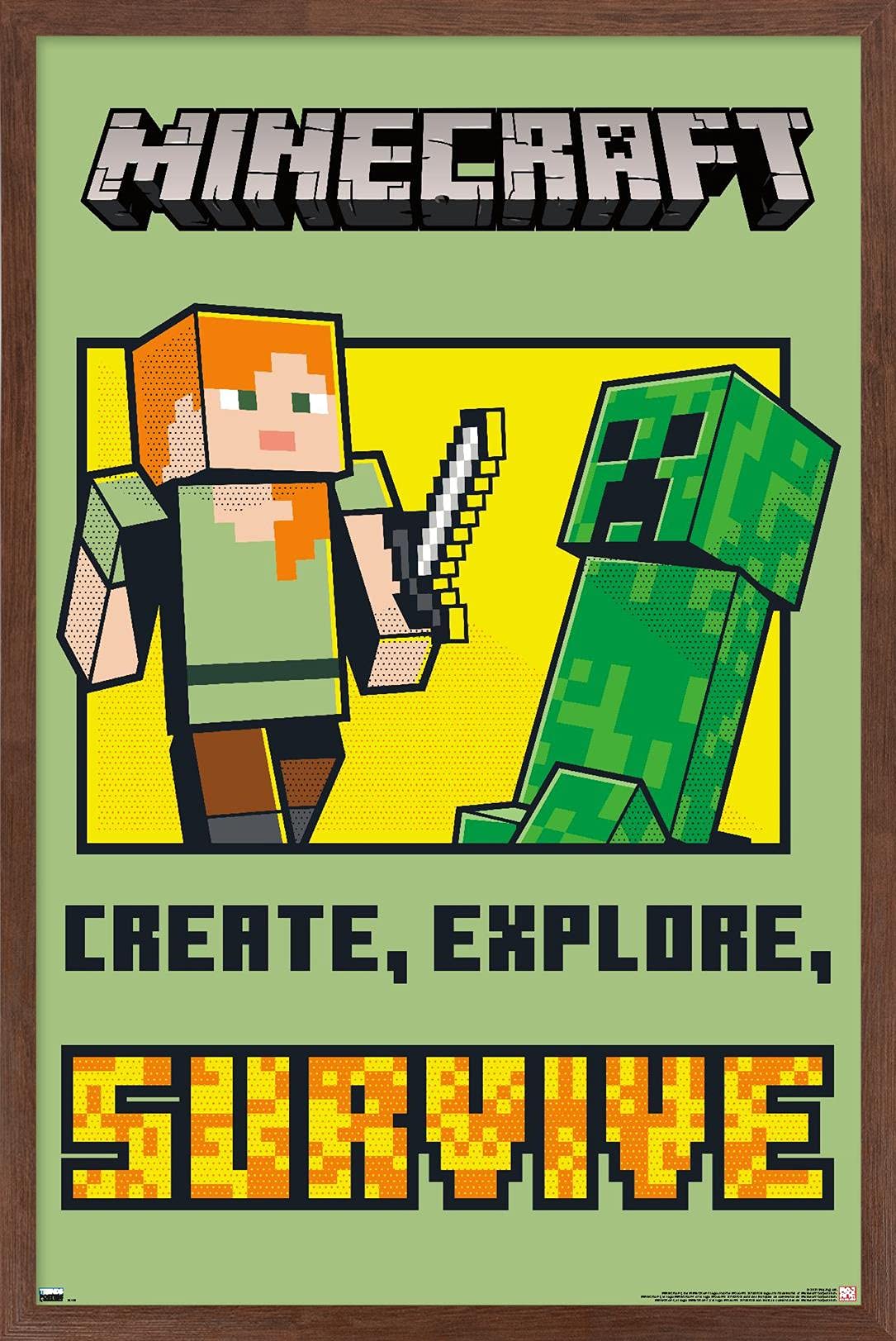 マインクラフト　店頭販促用ポスター　非売品 Amazon.co.jp: Trends International Minecraft - 作成、探検