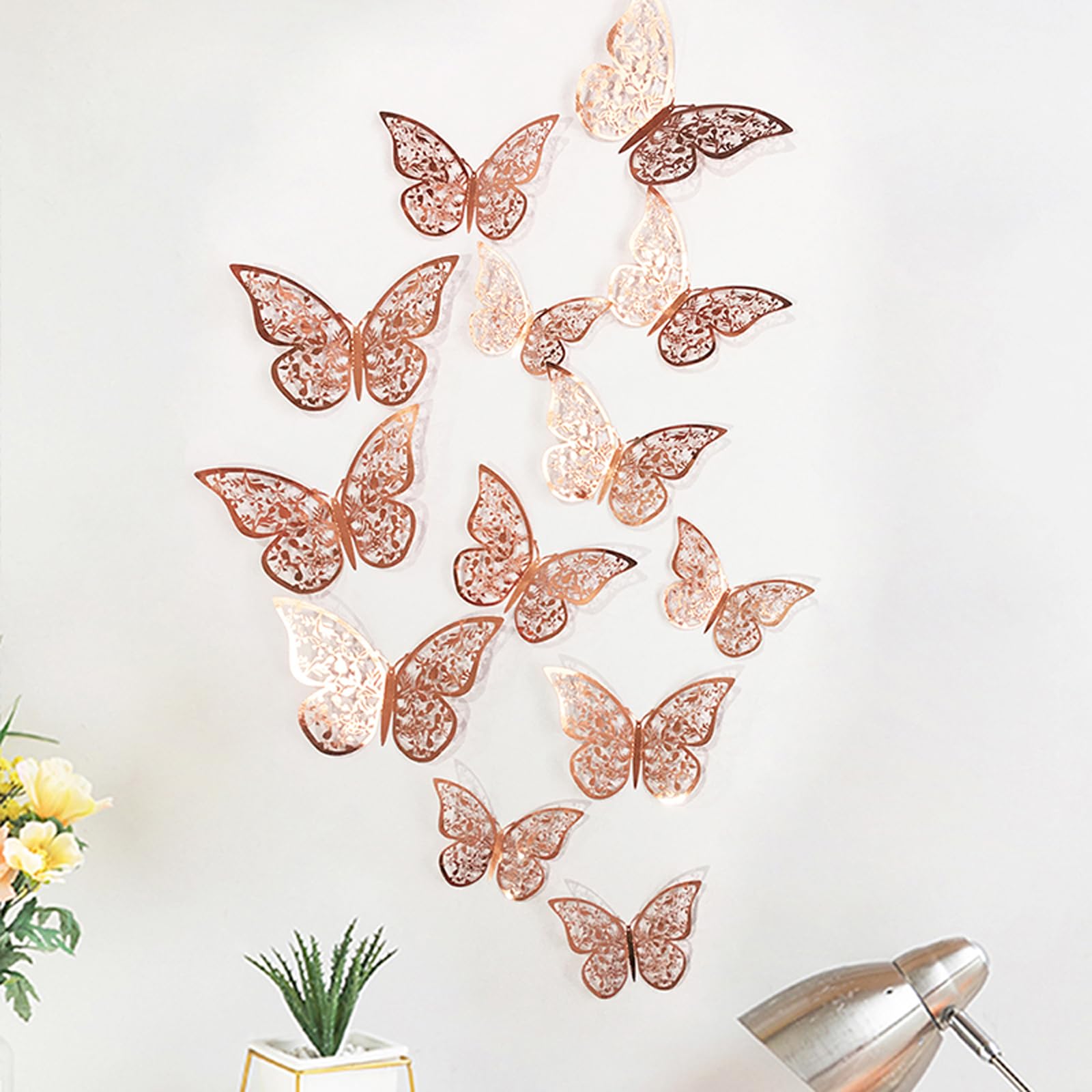72 Pezzi Adesivi Murali a Forma di Farfalla, Decorazione da Parete a Farfalla, Decorazioni da Parete Creative, Adesivo Muro Decorativo, per Della Stanza, Matrimoni, Casa, Feste di Compleanno