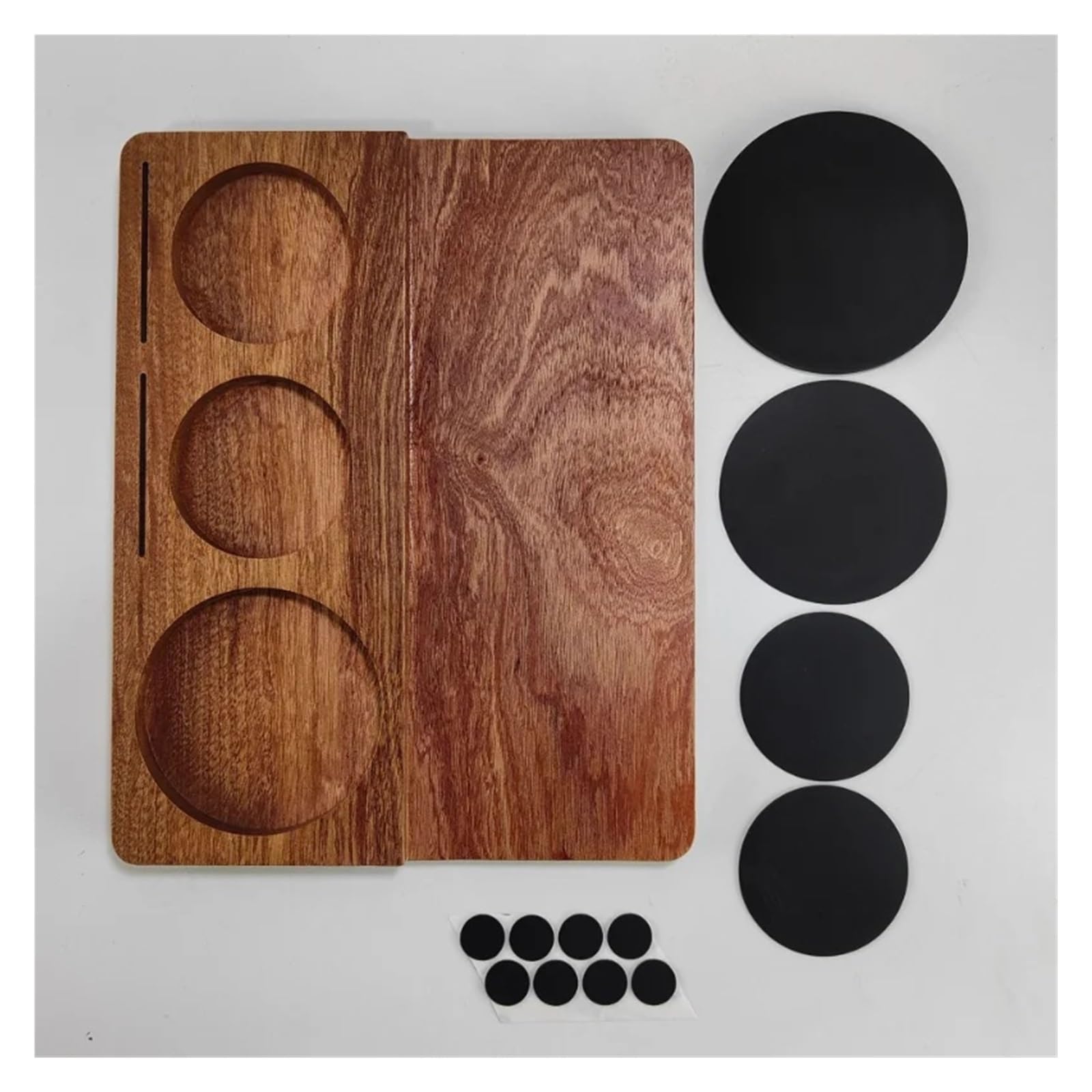 Espresso-Tampingstation Aus Sapele-Holz, 51 Mm, 54, 58, Universal-Siebträgerhalter, Tampermattenständer, Barista-Kaffeezubehör
