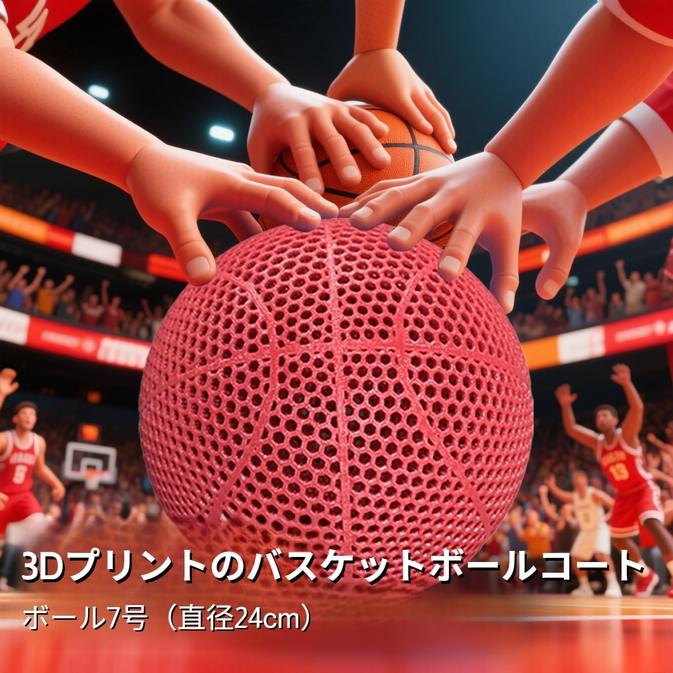 Amazon.co.jp: エアレスバスケットボール 3Dプリント 高弾力 静音 7号