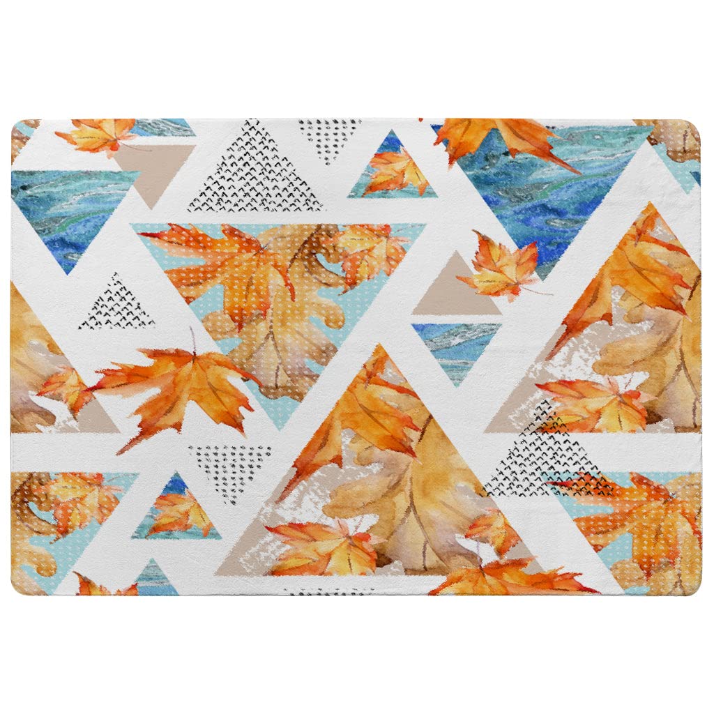 Tapis motif feuilles d'érable 80x150cm idéal entrée et chambre