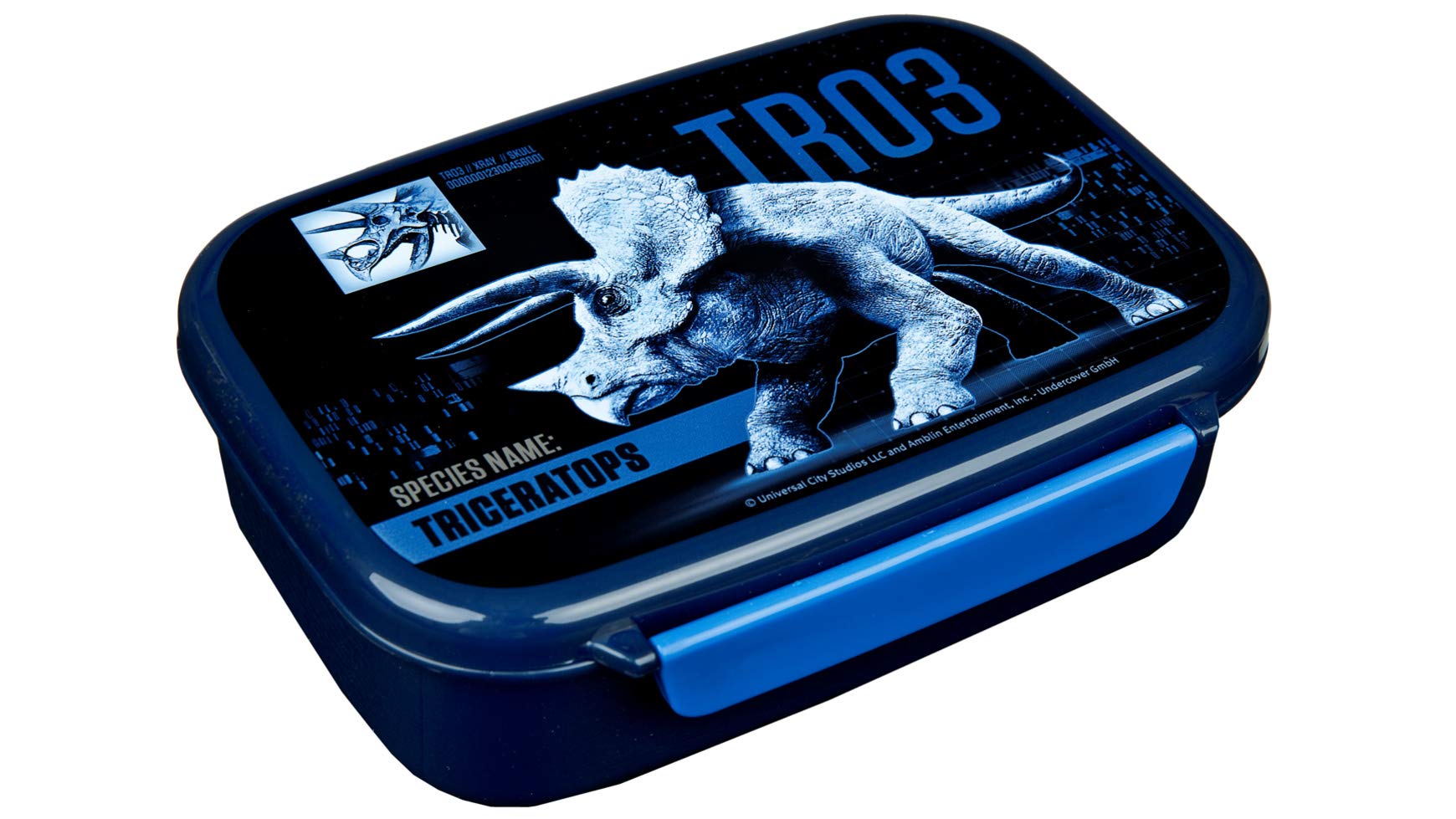 Dinosaurier Brotdose und Trinkflasche blau