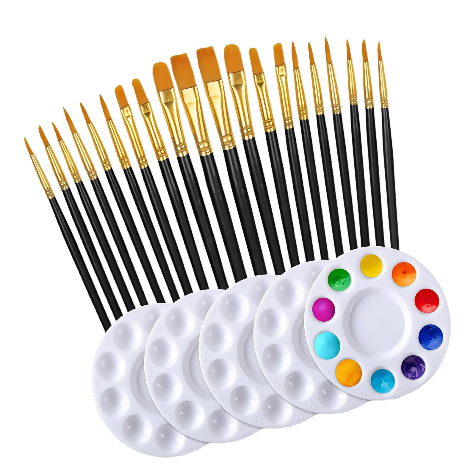 1 Set Acrylic Paint Brush Set Painting Brushes Art Supplies for Watercolor Gouache Acrylics Paint Brushes
