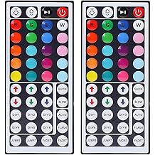 44 Key RGB LED Strip Light Remote Controller, IR Remote Controller Replacement for SMD 5050 3528 2835 RGB LED Light Strip Lights (2)