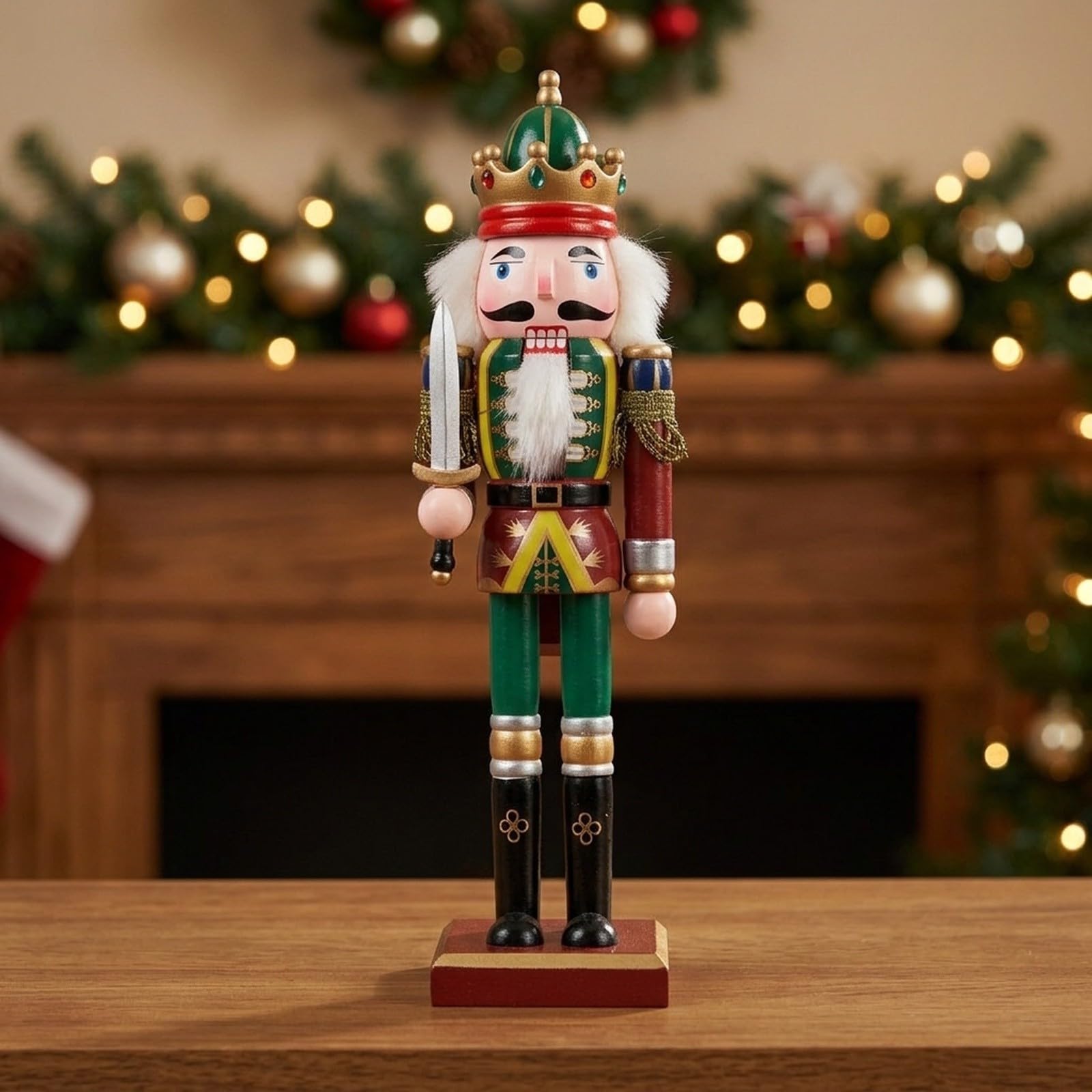 Nussknacker Figur aus für holz 12 Zoll Traditionell Weihnachtlich(A+B+C+D)