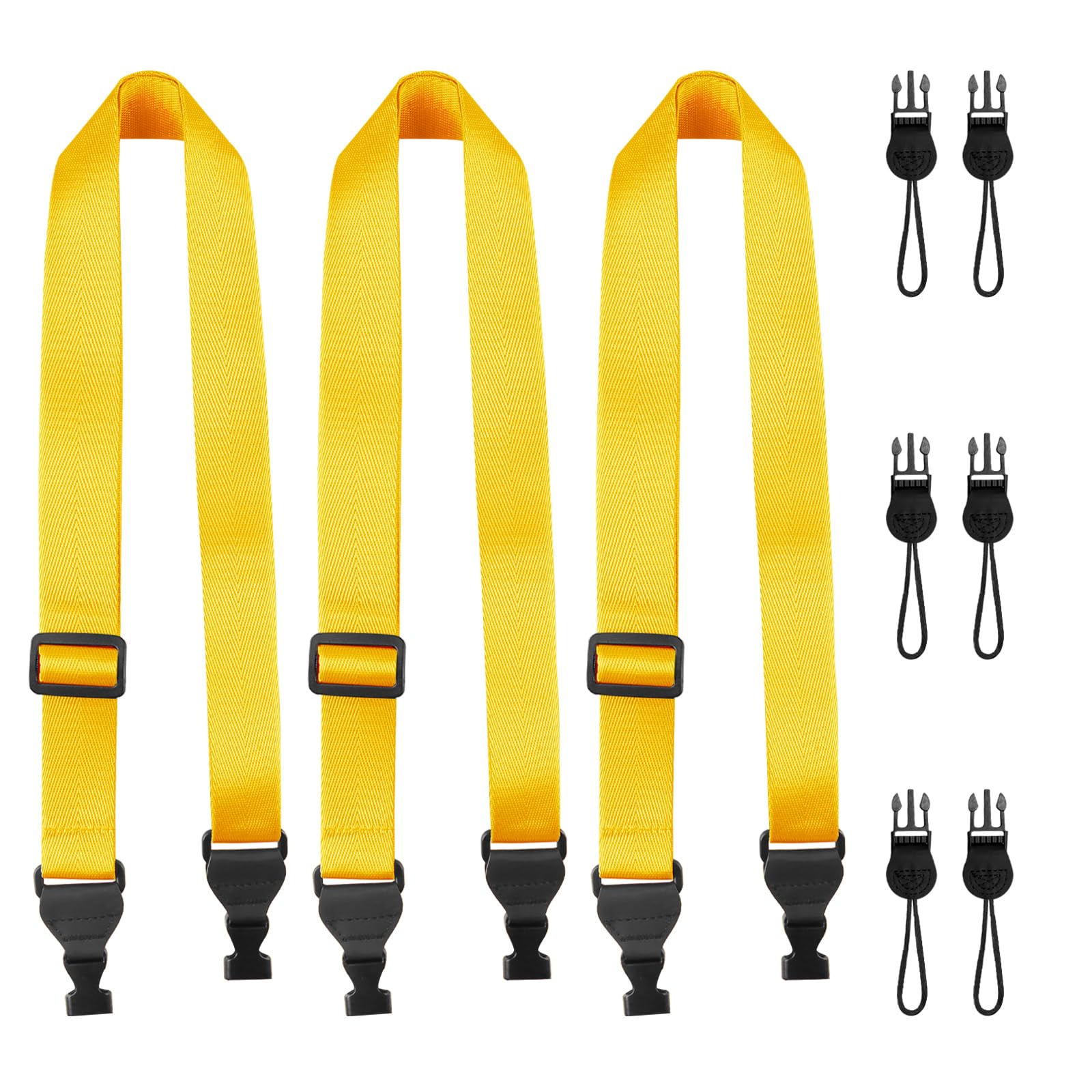 FIEIL 3 Pack Adjustable iPad Strap, Nylon Camera Strap, Comfortable Shoulder Strap for iPad Case, Cellphone Tablet, Camera, Laptop, Binocular, Luggage Bag(Bright Yellow Universal Neck Lanyard)