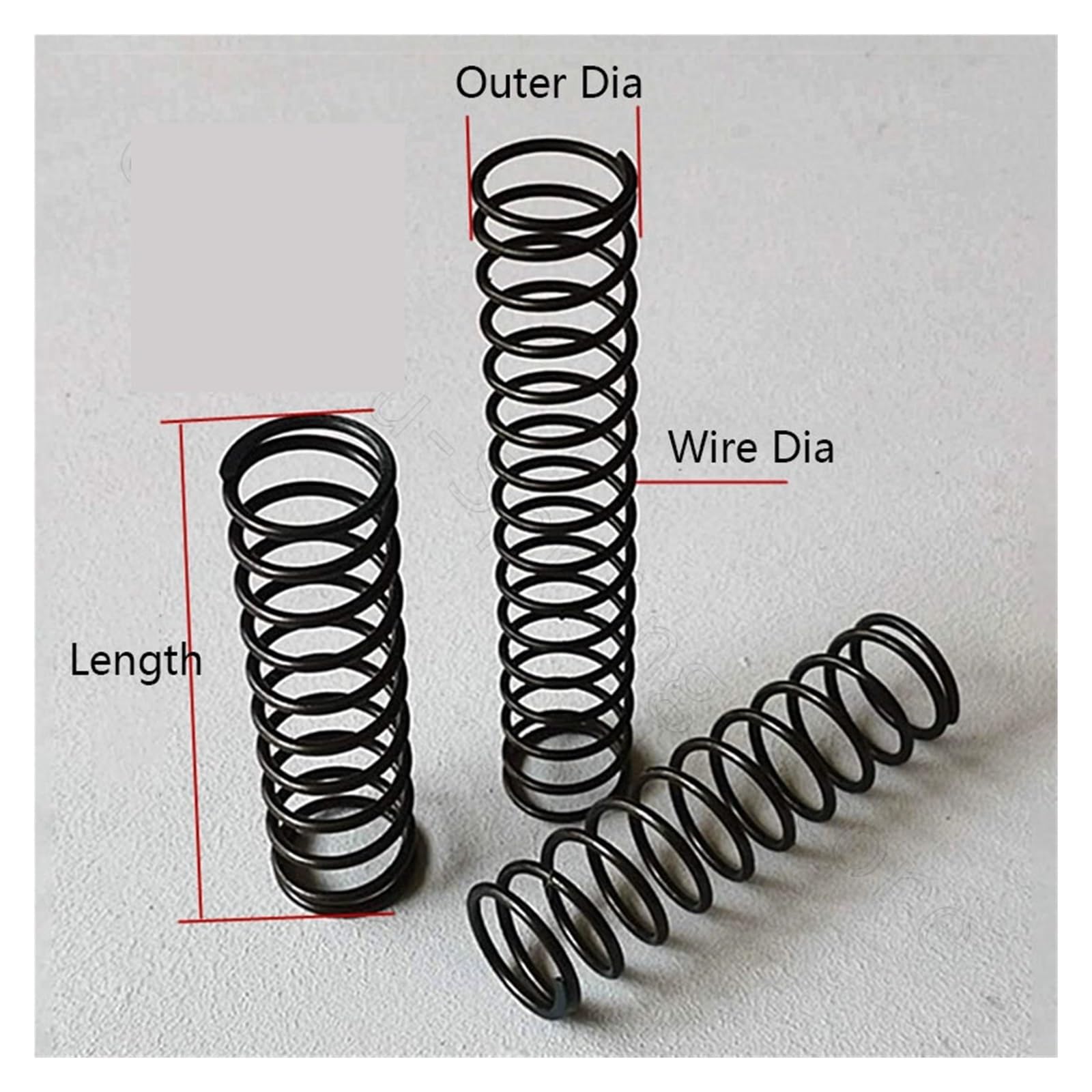 5 pièces 3.0mm Ressorts de Compression Pression Ressort Fil Dia 3.0mm diamètre extérieur 16 17 18 19 20 21 22 23 24-35mm Longueur 20-100 mm(100mm,30MM_3.0MM)