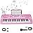 Kids Keyboard Piano, 37 Keys Keyboard Electric Digital Piano, Early Learning Educational Musical Toys Piano for Kids Toddlers Beginners with Music Stand, Microphone - Christmas Birthday Gifts, Pink