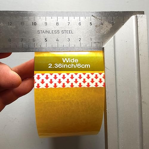 Miniatura 3 de Cinta de embalaje resistente, 2.36 pulgadas x 328 yardas, cinta de embalaje transparente para embalaje de envío, sellado en movimiento, sellado