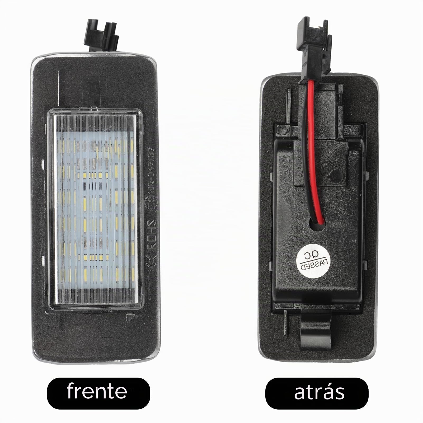 2x Luces Matricula Astra J Zafira C Luz Matricula para Opel Astra J Sports Tourer a partir de 2010, Zafira C a partir de 2012, luz de matrícula 1224006 13578958