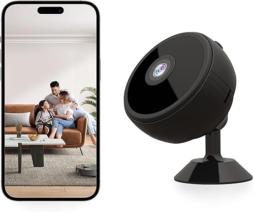 Mini cámara inalámbrica de seguridad para niñera pequeña con visión nocturna y detección de movimiento, control de aplicación de teléfono,