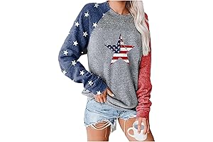 American Flag Long Sleeve Shirt: Baseball Mom Shirts for Women Raglan Long...