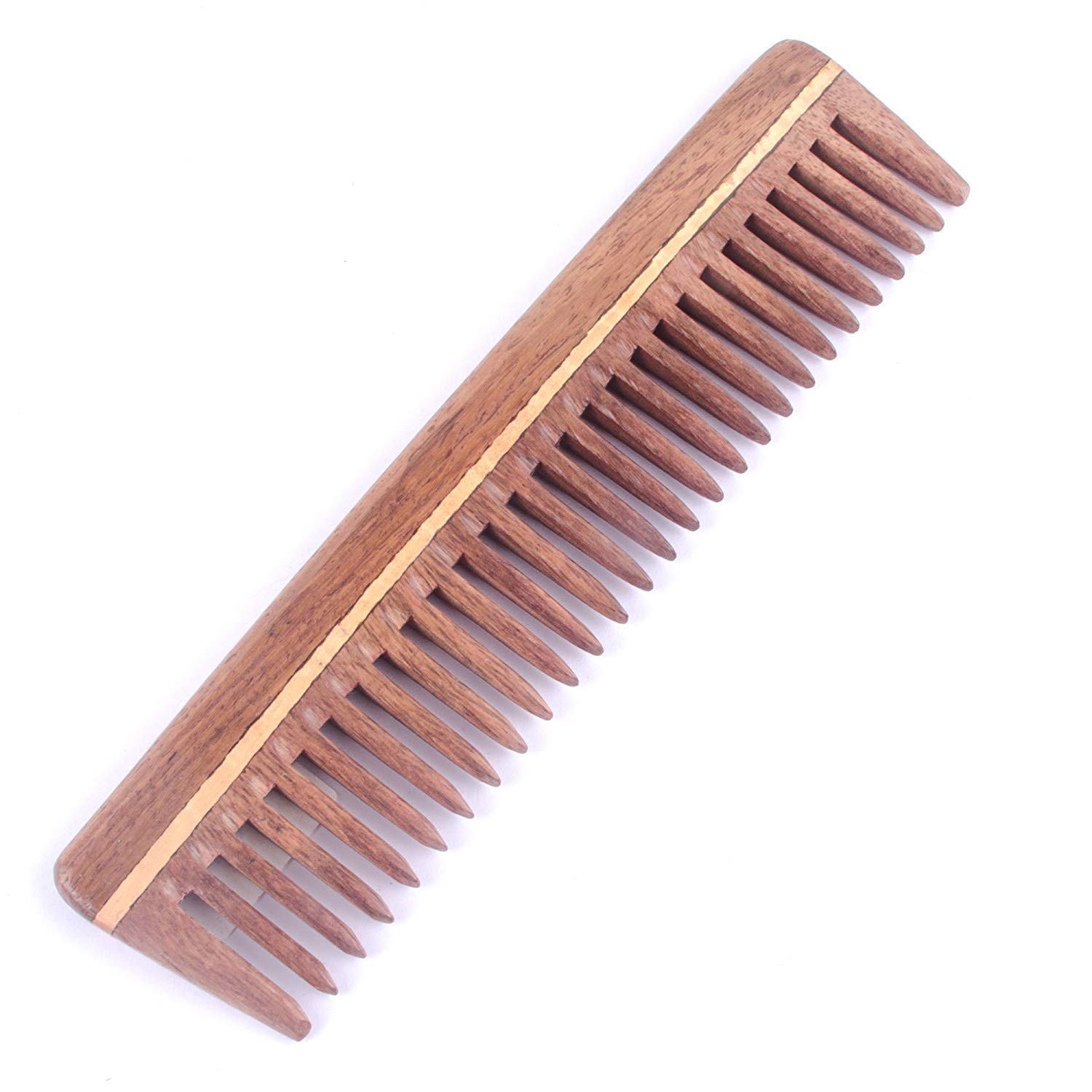 Stylazo Hand Made Neem Wood Hair Comb for Control Hair Fall and Dandruff for Men and Women (Model No : 1)
