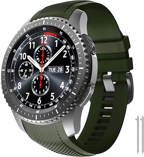 NotoCity Banda de repuesto para Gear S3 Frontier sin huecos, correa de repuesto de silicona para Samsung Gear S3 FrontierGear S3 ClassicGalaxy Watch