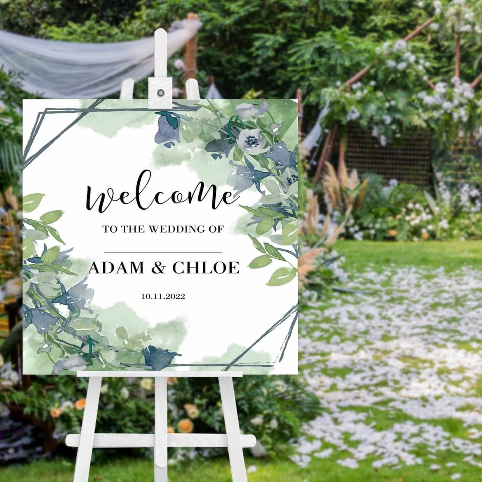Panneau de bienvenue en bois mariage : décoration personnalisée haut de gamme